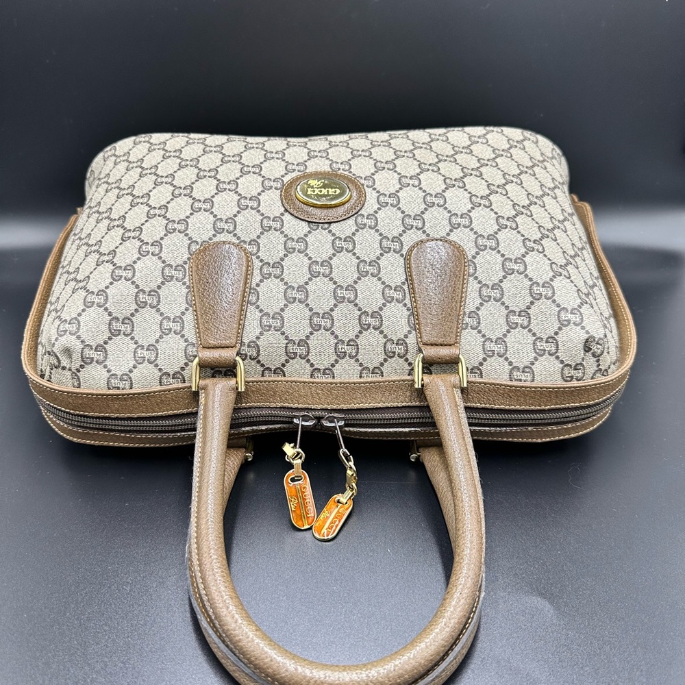 Gucci Brown Plus GG
Coated Canvas Boston Bag - Picture 3 of 15